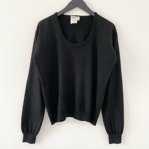 Y2K Agnes b. Scoop Nceck 100% Wool Sweater